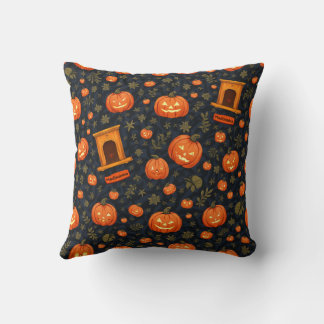 coussin citrouille halloween
