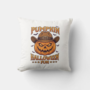 Coussin Citrouille Halloween Amusement Jack Lanterne Chape