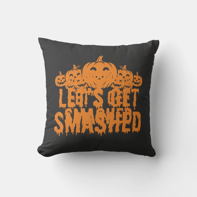 Coussin Citrouille Halloween Déchaînons-Nous (Recto)