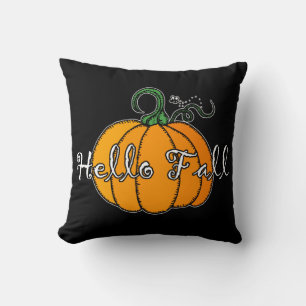 Coussin Citrouille Hellow Citrouille Hello Fall