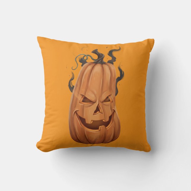 Coussin Citrouille lumineuse (Recto)