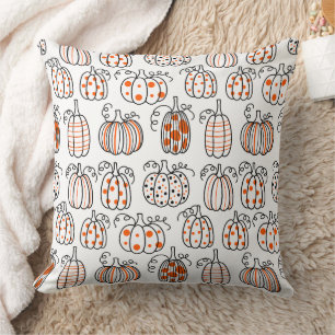 Coussin Citrouille minimaliste moderne – Abstrait orange