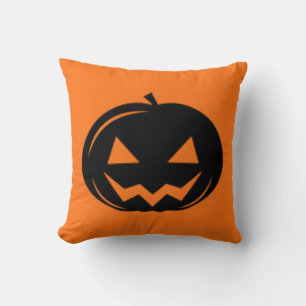 Coussin Citrouille noir