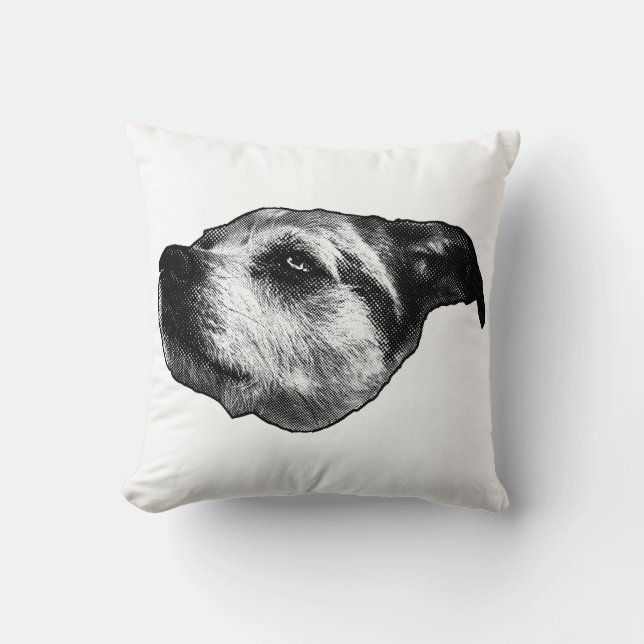 Coussin Citrouille-Ombre, point de chasse — Terrier (Recto)