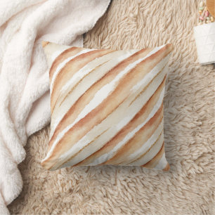 Coussin Citrouille Rayures Latte Pêche