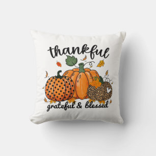 Coussin Citrouille Reconnaissante Grate Et Bénie