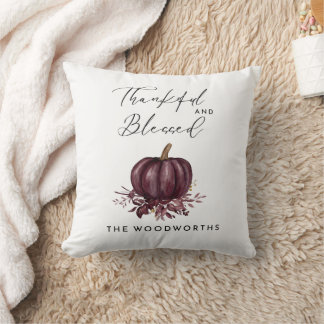 Coussin Citrouille rustique de Thanksgiving Feuilles de Bo