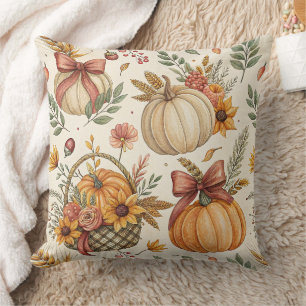 Coussin Citrouille Tournesol de Ferme Rustique dans des To