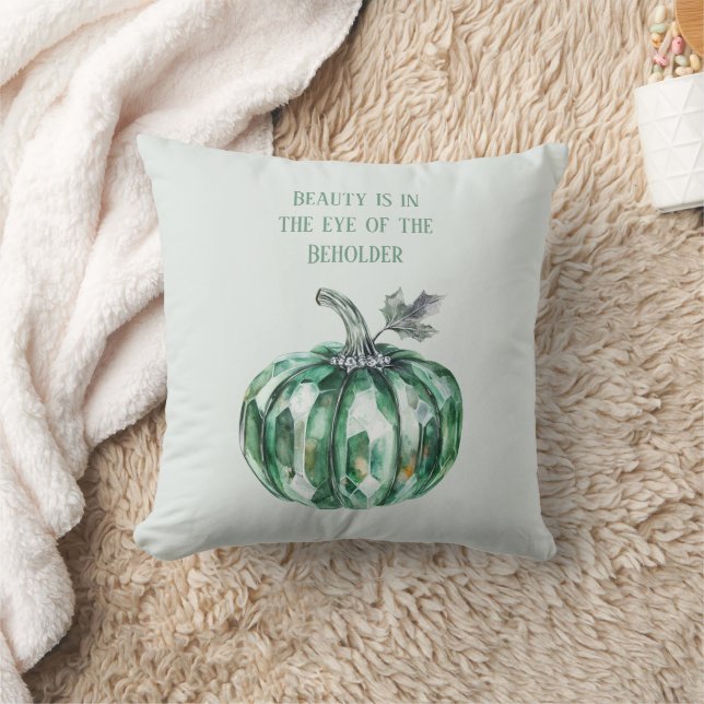 Coussin Citrouille verte émeraude (Couverture)