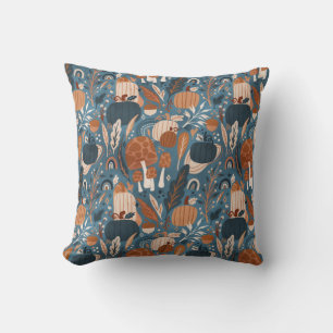 Coussin Citrouilles Bohème Automne Rustique