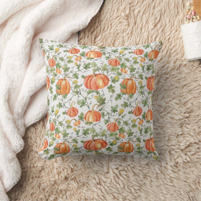 Coussin Citrouilles d'automne sur la vigne (Couverture)