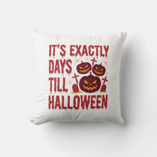 Coussin Citrouilles de compte à rebours d'Halloween Cimeti