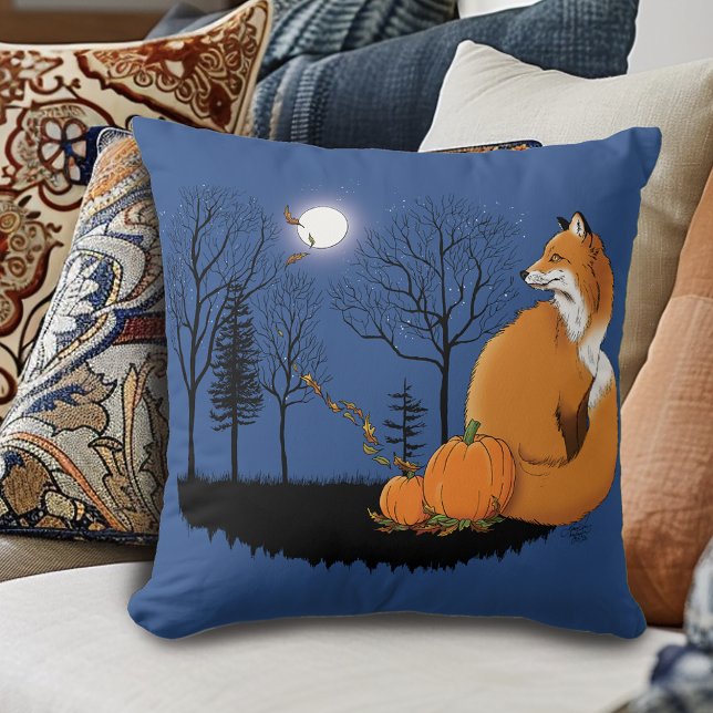 Coussin Citrouilles de la forêt Red Fox (Créateur téléchargé)