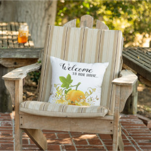 Coussin Citrouilles de la saison automnale / Bienvenue che