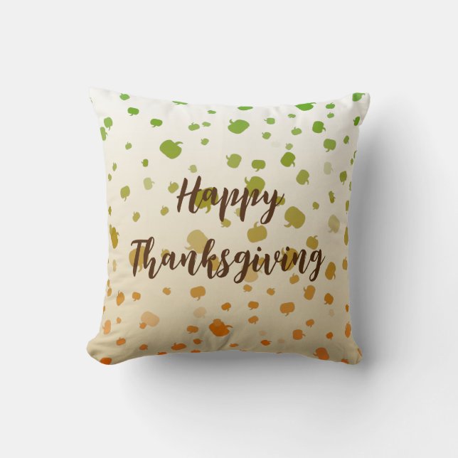 Coussin Citrouilles de Thanksgiving (Recto)