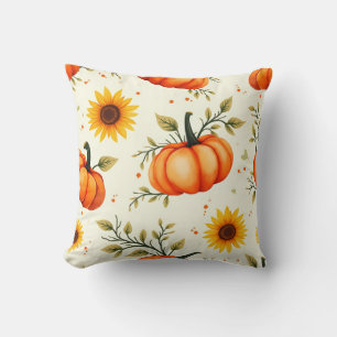 Coussin Citrouilles et tournesols, auteur Natasha Us