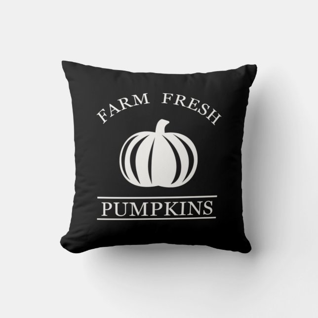 Coussin Citrouilles frais de ferme automne (Recto)