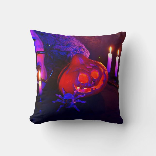 Coussin Citrouilles néon (Recto)