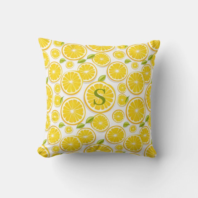 Coussin Citrus citron (Recto)