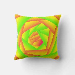 Coussin Citrus vert orange jaune ombre abstrait Conception