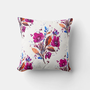 Coussin Claire - Récolte recto verso sur blanc