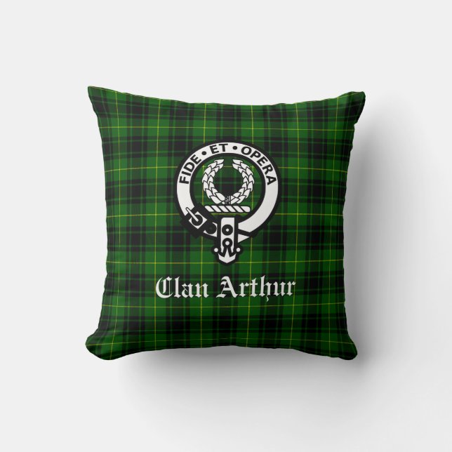 Coussin Clan Arthur / MacArthur Crest & Tartan (Recto)