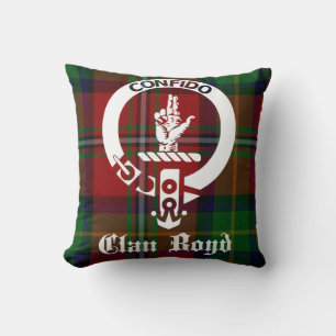 Coussin Clan Boyd Tartan et Crest Thaillow