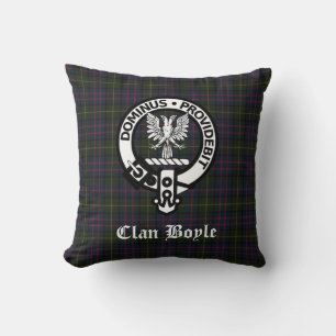 Coussin Clan Boyle Crest Badge & Tartan