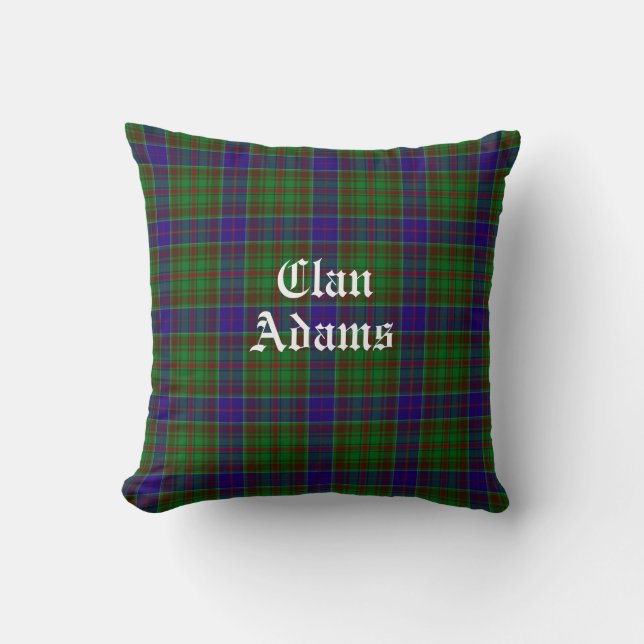 Coussin Clan écossais Adams Tartan (Recto)