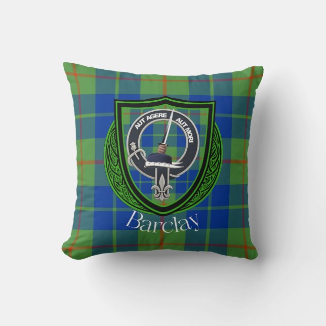 Coussin Clan écossais de Barclay Tartan Crest (Recto)