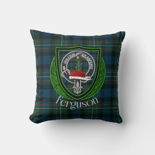 Coussin Clan écossais de Ferguson Tartan et Crest
