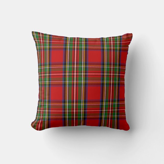 Coussin Clan écossais Stewart Tartan Plaid (Recto)