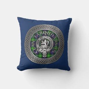 Coussin Clan Farquharson Crest & Tartan Knot