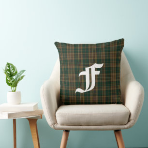 Coussin Clan Fitzsimmons Tartan Plaid Monogramme