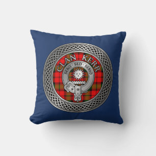Coussin Clan Kerr Crest & Tartan Knot