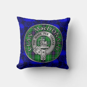 Coussin Clan MacDonald Crest & Tartan