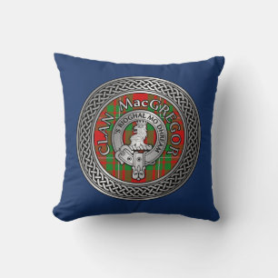 Coussin Clan MacGregor Crest et Tartan Knot