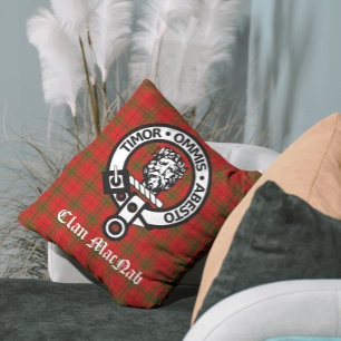 Coussin Clan MacNab Crest Badge et Tartan