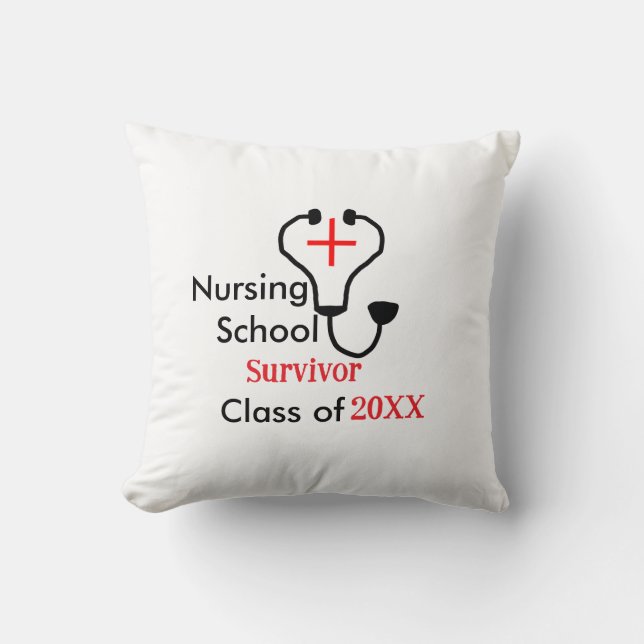 Coussin Classe de survivant de l'école de soins infirmiers (Recto)