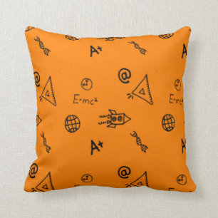 Coussin Classe scientifique sur orange