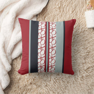 Coussin Classement rouge, blanc et noir
