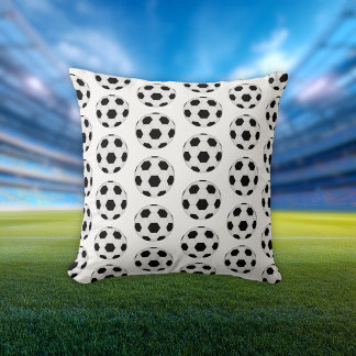 Coussin Classic Black and White Soccer Ball Pattern