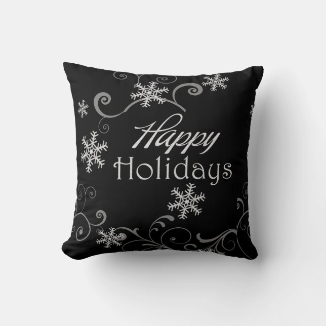 Coussin Classic Black & White Reversible Christmas (Recto)