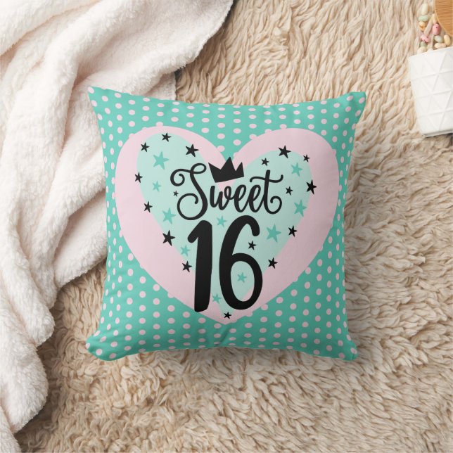 Coussin Classic Charm! Sweet 16 Gift Throw Pillow (Couverture)
