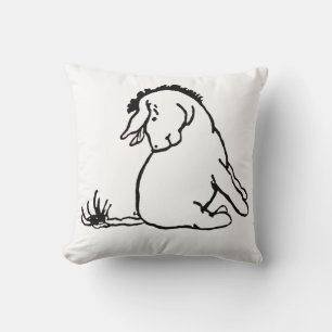 Coussin Classic Eeyore regardant sa queue - 2 côtés