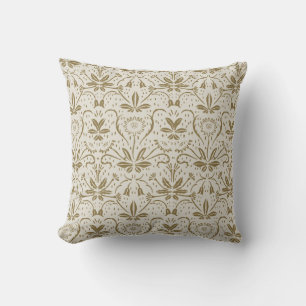 Coussin Classic Elegant Vintage Beige Floral