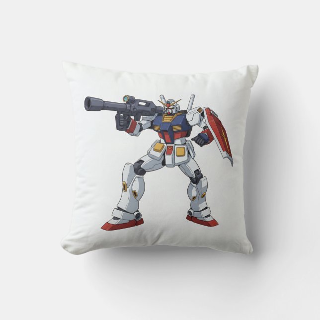 Coussin Classic Retro RX-78-2 Gundam Mecha Anime Illustrat (Recto)