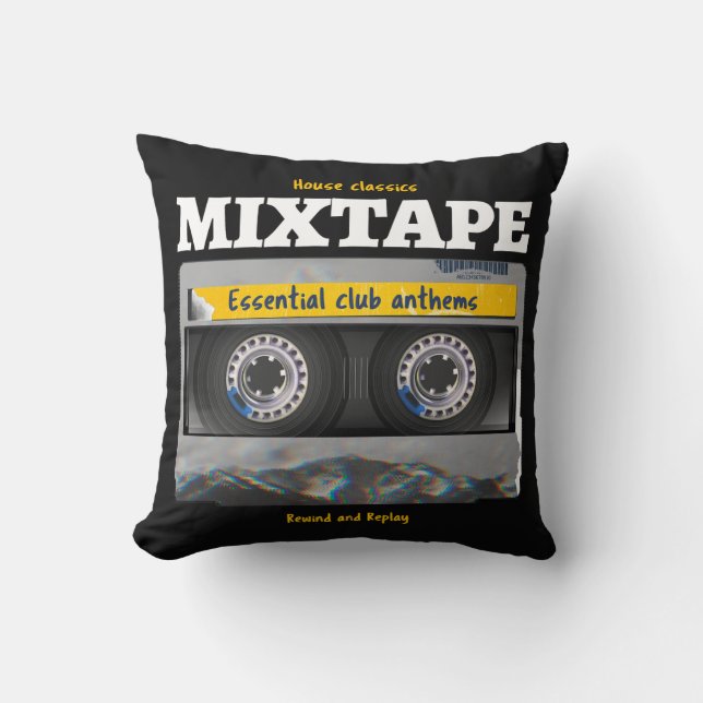 Coussin Classics de la maison Mixtape Club Anthems (Recto)