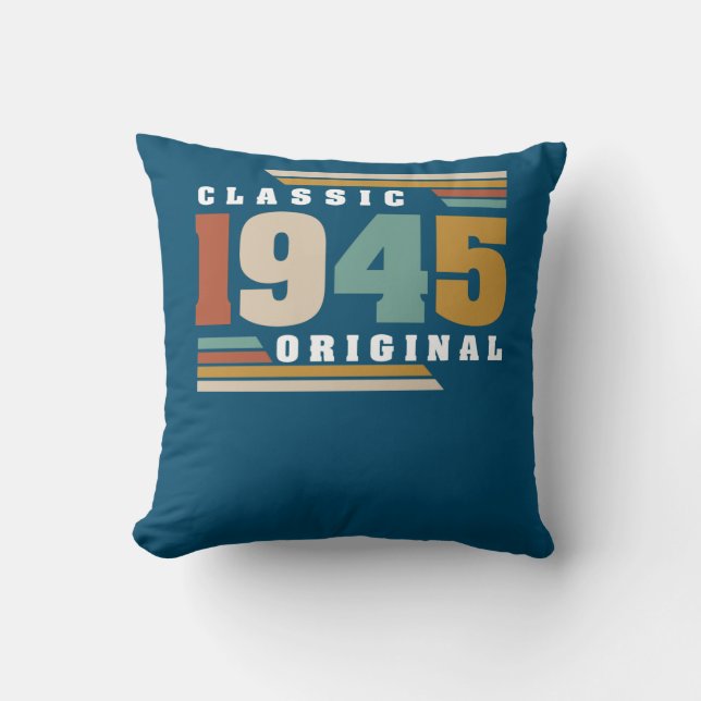 Coussin Classique 1945 Original 77e anniversaire 77 ans (Recto)