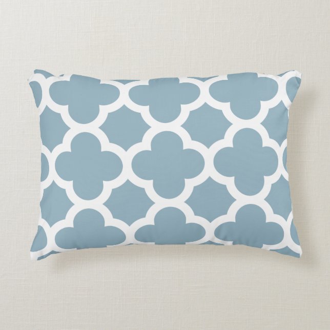 Coussin classique d'accent de Quatrefoil - bleu (Devant)